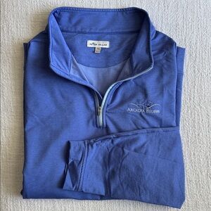 Peter Millar Royal Blue/Lavender Pullover with Embroidery